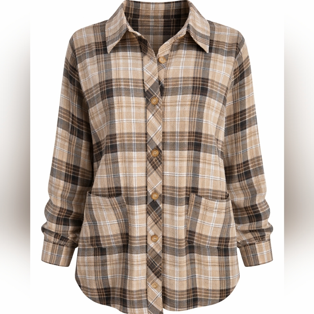 Grade & Gather Plaid Button-Up Shirt